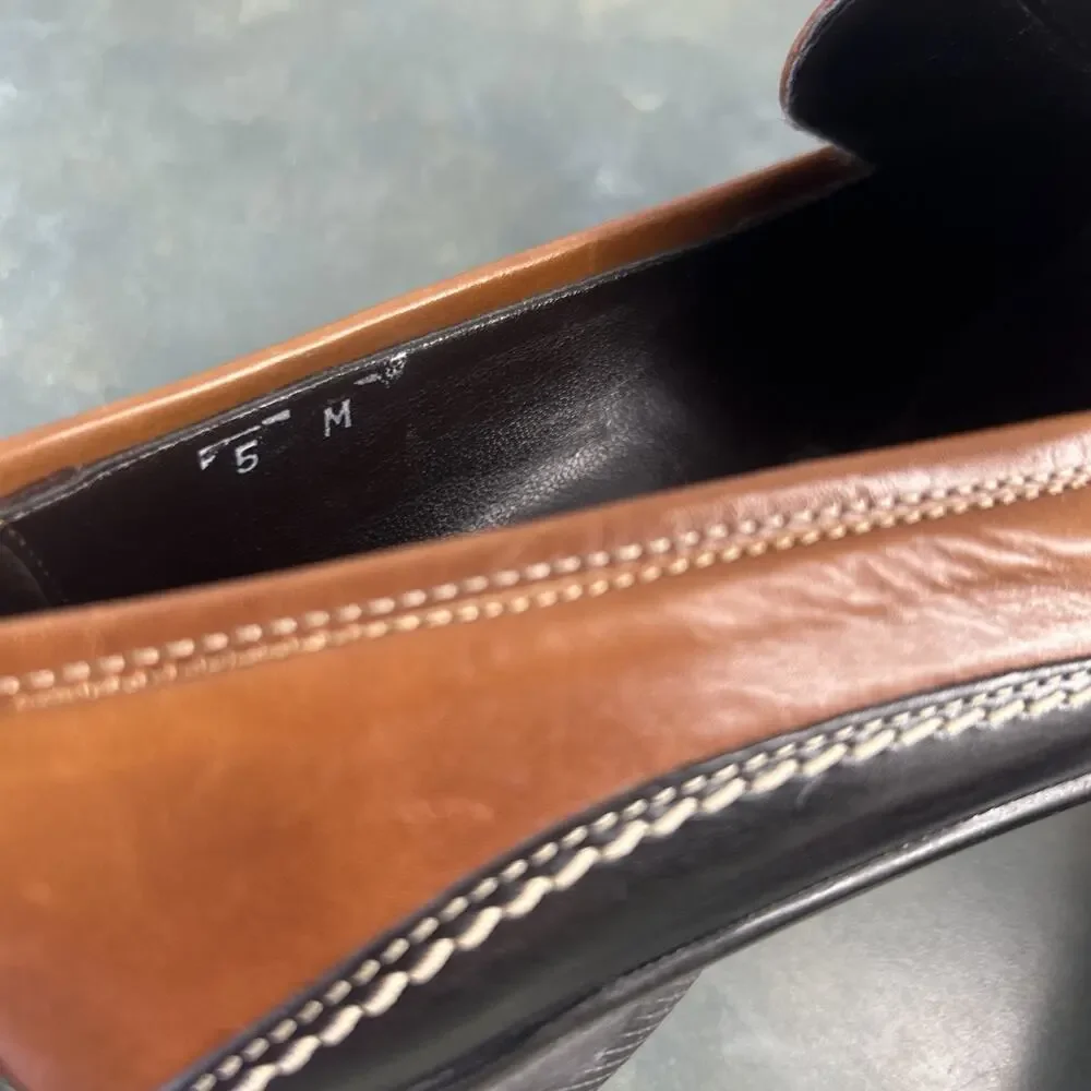 Sesto Meucci Italy Leather Tassel Driving Loafers Womens Size 5 Vintage
